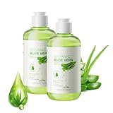 Aloe Vera Gel - Beruhigende After Sun Lotion bei Sonnenbrand, Feuchtigkeitscreme für Trockene und Gestresste Haut, Natürliches Aloe Gel mit Kühlender Wirkung (2PC, 400ml)