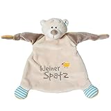 NICI Schmusetuch Bär ‚Kleiner Spatz´ 25x25 cm – Schnuffeltuch ab 0+ Monaten – Kuscheltuch für Babys & Kleinkinder – Baby Kuscheltier / Schnuffeltuch – Schmusetuch für Mädchen & Jungen – 40041