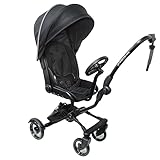 Eichhorn Uptown-Rider Deluxe - Geschwistersitz Anhänger für Kinderwagen inklusive Regenschutz und Sonnenverdeck