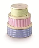 Tala 3er Set Retro-Design Metall Kuchenbehälter | Stapelbar | Für Kuchen, Kekse & Snacks | Größen: 25,5 cm x 10 cm, 22 cm x 9,5 cm, 17 cm x 8,2 cm