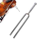 Stimmgabel,A440Hz Stimmgabeln,Edelstahl Stimmgabel,Tuning Fork, Standard Stimmgabel,für Musical Standard-Instrumente Violine Gitarren Tuner Geräte(Silber)
