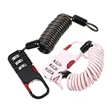 Kisangel 2 Stück Motorrad-Diebstahlsicherung Bike Lock Stahlkabel Kombinations-Fahrradschloss Motorrad -Rucksackschloss Fahrrad Kombinationsschloss High Security Bike Lock Zinklegierung