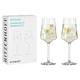 Ritzenhoff 60810011 Champagnerglas-Set, Glas, 400 milliliters, 2 Stück (1er Pack)