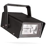 BeamZ BMS50 Stroboskop Blitzer, Strobo Disco Licht, Blitzlicht, Flashlight, Strobe Effektlampe, Disco Lichteffekt, weiße Lichtblitze, LED Blitz, Disco Beleuchtung Effekt Lichter - Schwarz