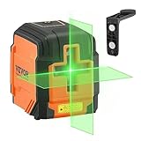 VEVOR Kreuzlinienlaser 15m Lasernivellier Selbstnivellierend Grün Linienlaser 520nm±10nm Laserwellenlänge Baulaser ±0,28cm bei 10m Kreuzlaser ±3° 5 Std Dauerarbeitszeit inkl. Ladegeräte