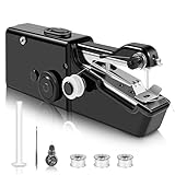 Handnähmaschine, Tragbare Mini Nähmaschine, Batterie/USB-Stromversorgung, Schnelle Kleiderreparatur für Zuhause & Reisen, Ideal für DIY Nähen, Socken, Vorhänge (inkl. Nadel & Faden)