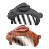 SAFIGLE 2 Stücke Sandelholz Kamm Entwirren Kamm Haarkamm Für Frauen Tragbarer Bunny-kamm Kleine Haarkämme Lockiger Haarkamm Taschenkamm Holzkamm Haarkämme Zum Stylen Schuppenkamm Hölzern