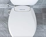 Runde Bidet-Sitz-Toilette für DE, nicht elektrische doppelte selbstreinigende Düsen, Umgebungswasser mit separater Reinigung hinten und vorne, sanft schließender Toilettensitz und Bidet kombiniert