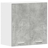 vidaXL Küchenwandschrank Betongrau 60x31x60 cm...