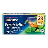 Meßmer Fresh Mint mit Spearmint | 23 Teebeutel | Intensiv-frisch | Vegan | Glutenfrei | Laktosefrei