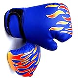 Kinder Boxhandschuhe, 1 Paar Jungen Mädchen Training Sparring Handschuhe Jugend Anfänger PU Boxhandschuhe für Boxsack, Kickboxen, Muay Thai, MMA (Blau)