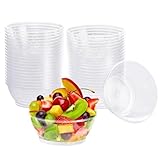 MATANA 80 Transparente Dessertschalen, Kleine Plastikschalen, Plastikschüsseln für Partys, 150ml - Portionsschalen für Dessert, Nachspeise, Dips, Fingerfood, Snacks - Stabil & Mehrweg