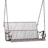 Doppelstuhl Gartenschaukel - Stabiler Metall Veranda Hängesessel für Balkon Terrasse Hinterhof Entspannung