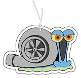 2x Duftbaum mit TURBO-SCHNECKE Motiv, Auto lustig Duftspender, Duftbaum Auto tuning, Lufterfrischer, Duftanhänger Auto, Duftbaum Set Auto