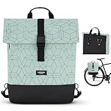 LARKSON Fahrradtaschen für Gepäckträger Damen & Herren Mint - Tammo Bike - 2 in 1 Fahrrad Tasche Rucksack & Gepäckträgertasche Hinten - Wasserabweisend