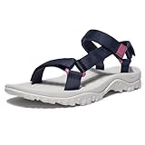 OutPro Sandalen Damen Wander-Sportsandalen für Damen rutschfeste Wassersandalen bequeme trekking Sandalen für den Watstrand im Freien,Blau 40