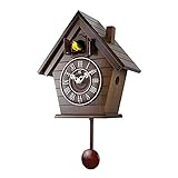 Klassische Vintage Dekorative Uhr Handgefertigte Holz Kuckucksuhr, Outdoor Garten Kuckuck Wohnzimmer Pendeluhr, Wanddekoration, Kuckuck Vogel Geräusch