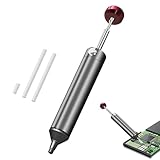 Lötsauger Entlötpumpe mit Silikondüse, hochtemperaturbeständig, tragbares Aluminiumgehäuse, Löt-Vakuumentferner-Werkzeug für professionelle Schweißer