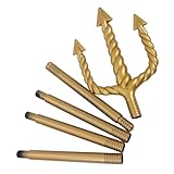 LIFKOME Goldfarbener Kunststoff mit Sicher Abgerundeten Spitzen Kunstvolles Design für Halloween Kostüm Accessoire Cosplay Bühnenauftritte und Meerjungfrau Themenpartys Geeignet
