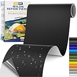 15x160cm Selbstklebend Flicken Reparaturset, Schwarz Flicken Daunenjacke Selbstklebend, Wasserdichte Nylon Flicken Selbstklebender Stoff Reparaturflicken für Zelte, Daunenjacke, Tasche