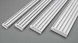 ROLLMAYER glänzend Weiß Gardinenschiene ALU 2, 3, 4, 5-läufig Deckenbefestigung (2-läufig, 160cm - nur Gardinenschiene) Aluminium Vorhangschiene für Schiebevorhang Vorhang, Gardinen