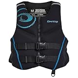 Owntop Schwimmweste für Erwachsene | Leichte Neopren-Auftriebsweste | Faltbare Schwimmhilfe mit Doppel-Sicherheitsgurten | Schwimmjacke für Bootssport, Kajakfahren, Angeln, Paddeln (Blau,XL)