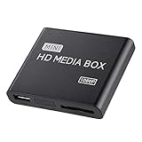Eboxer 110-240 V Full HD Box Media Player 1080 P Media Player Box Unterstützung USB MMC RMVB MP3 AVI MKV für Haus(Schwarz)