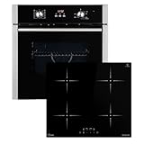 KKT KOLBE Autarkes Herdset | 60cm Einbaubackofen BO8805SS | 59cm Induktionskochfeld IH85900RL | Grill | Heißluft | Automatik-Timer | 2-fach Wärmeschutzverglasung | Kindersicherung | SET8805IH859RL