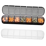 CLISPEED 2 Stk Tragbare Pillendose Pillenbehälter wöchentliche Pillendose pocket pharmacy box pocket pill box Reise-Pillen-Organizer tragbares Pillenetui Tasche Arzneimittel eine Woche pp