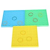 Jxngery 3-teiliges Nagelbrett-Spielzeug, farbige Stecktafel mit Gummiband, frühpädagogische Puzzle-Hilfsmittel für Kinder