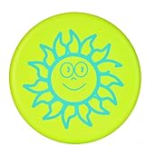 BangShou Frisbeescheibe für Kinder Softe Wurfscheibe Weiches Frisbeescheibe Verdickte mit Cartoon Muster für Kinder Sport (Grüne Sonne)