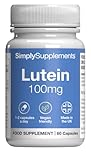 Lutein 100mg Kapseln | mit Vitamin A & Riboflavin für Sehkraft & Stoffwechsel | Für Veganer & Vegetarier geeignet | 60 Kapseln = 1 Monatsvorrat | Hergestellt im Vereinigten Königreich nach GMP-Standar