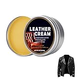 Lederfett Farblos,80g Ledermöbelsalbe,Lederbalsam,Couch-Möbel-Leder-Restaurierungsbalsam,Reparatursalbe Für Ledermöbel,Protective Leather Salve,Lederreinigung,Geeignet für Lederschuhe,Möbel,Gürteln