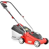 HECHT 2-IN-1 Elektro Rasenmäher mit 1300 Watt Motor – 33 cm Schnittbreite – Einzelradschnitthöheneinstellung 20-60 mm – 30 Liter Fangkorb für einen schön gepflegten Rasen – Electric Lawnmower