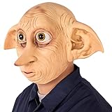 SINSEN Dobby Maske Elf Ohren Vollkopf Maske Realistische Latex Maske Cosplay Kostüm Requisiten Elfin Gruselige Maske Halloween Zubehör für Erwachsene Teens, 11 x 5.9 x 2 inch