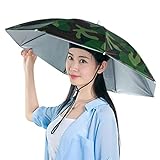Raxove Kopfschirm - Freihändiger Fischen-Regenschirm-Hut - UV-Schutz-Regenschirmmützen für Erwachsene, Kinder, Damen, Herren, Regenschirmmütze für Outdoor-Aktivitäten
