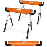 IXES Arbeitsbock höhenverstellbar | Profi Sägebock | 2...