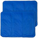 Newgen Medicals Kühlende Kissen: 2er-Set kühlende Kissenauflagen, 30 x 40 cm, blau (Kühlmatte Bürostuhl, Kuehlmatte, Ventilatoren)