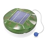 esotec Solar Teichbelüfter Floating Air, schwimmende Seerose, 120l/h Sauerstoffpumpe für Teich, Teichpumpe, Luftpumpe Gartenteich, Teichzubehör, Belüftungspumpe, Solarpumpe, 101875