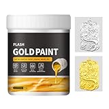Générique Flüssiges Gold – 300 g Flüssigkeit in Gold, schnell trocknendes Metall, Gips, Holzbeschichtung | Bastelbedarf für Anfänger, einfache Anwendung, dekorative Kunst, Projekt