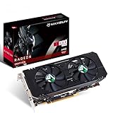 maxsun AMD Radeon RX 580 Grafikkarte, 8 GB, 2048SP, GDDR5, für PC-Gaming, 256-Bit, DirectX 12, DVI, HDMI, DisplayPort Multi-Monitore, Schwarz