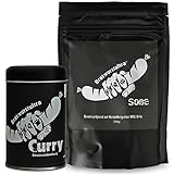 Bratwurstultra Currywurst Gewürz Set - Currywurst Soße 240g + Curry Topping 90g - Curry Gewürzmischung für 2 Liter Currywurst Sauce - Unwiderstehlicher Geschmack für die perfekte BBQ & Currywurst Soße