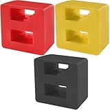 JYUDAUFU 3-teiliger Magnetisierer und Entmagnetisierer (Rot/Schwarz/Gelb), für Schraubendreherspitze, Bit, kleines Werkzeug, große Schraube, Bohrer, Bohrer, Stecknuss, Mutter, Bolzen