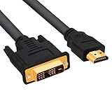 Trifoo 2m HDMI auf DVI Kabel Adapter FULL HD 1080p Beamer Monitor 2 Meter DVI-D