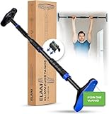 ELANI – Klimmzugstange Wand 115-140 cm ohne Bohren mit sicherem Halt & Wasserwaage - Pull Up Bar Flur | Klimmzugstange Decke mit Tragfähigkeit bis 300 kg