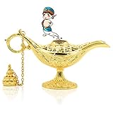 NATEE Aladdin Wunderlampe, Gold Metall Dekoration Öllampe, Klassische Dekoartikel Genielampe für Geschenk Dekoration Wein (11,5 x 4 x 7,5cm)