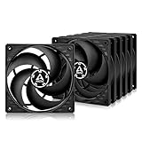 ARCTIC P12 PWM PST (5 Stück) - PC Lüfter, 120 mm PWM PST Gehäuselüfter optimiert für statischen Druck, Case Fan mit PST-Anschluss, 200-1800 RPM (0 RPM