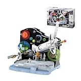 ZHEGAO Infinite Universe Stiftehalter Bausatz mit Satelliten Raketen, Raumthema-Bleistifthalter, Schreibtisch Organizer, Geschenk für Kinder ab 6 und Erwachsene, Klemmbausteine kompatibel mit Lego