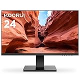 KOORUI 24 Zoll Monitor Full-HD, 75 Hz, 5ms, Eye Comfort, sRGB 99% Farbumfangs,(1920 x 1080, HDMI, VGA, Neigbar, VESA 75x75) Schwarz