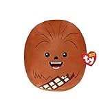 TY Chewbacca Disney Star Wars Squish-A-Boos 10 Zoll, Lizenziertes Beanie Baby Weichplüsch Spielzeug, Sammlerstück Kuscheliger Plüschteddy